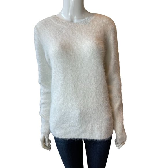 A New Day Womens Pullover Sweater Round Neck Long Sleeve White Size Medium - Picture 5 of 12